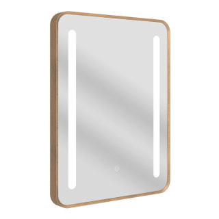 Brushed Bronze Frontier 500mm x 700mm Rounded Front-Lit LED Mirror