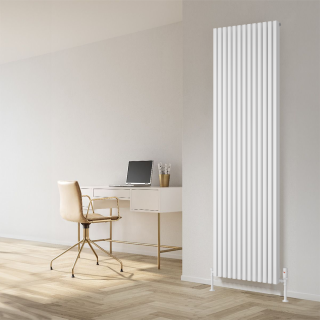 White Albano Aluminium Vertical Designer Radiator