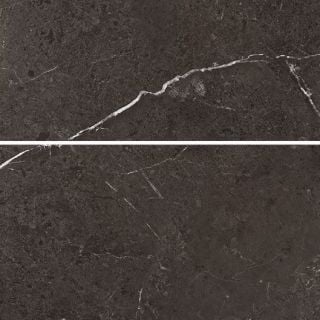 Stirling Black Marble Tile Effect Bathroom Wall Cladding - 8mm - 500mm x 2700mm