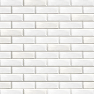White Brick PVC Bathroom Cladding - 8mm - 250mm x 2650mm