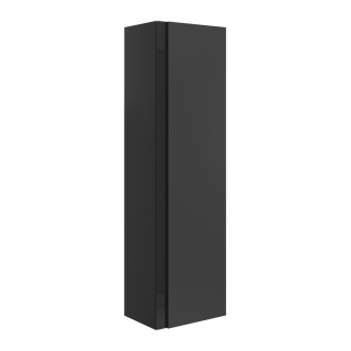 Matt Black & Glass Contrast Wall Hung Tall Unit