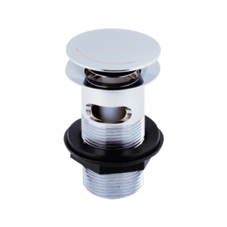 Chrome Round Slotted Waste Clicker Basin Waste Basin Wastes (Choice of Colours & Waste Types)