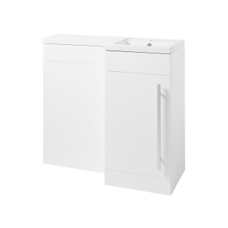 900mm White Gloss Right Hand 1 Door Matrix Combination Vanity Unit