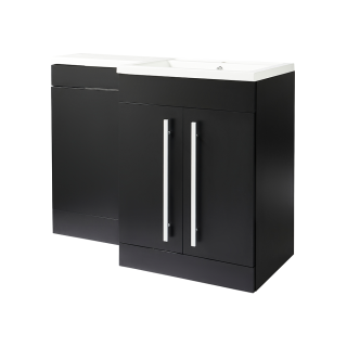 1100mm Matt Black Right Hand 2 Door Matrix Combination Vanity Unit