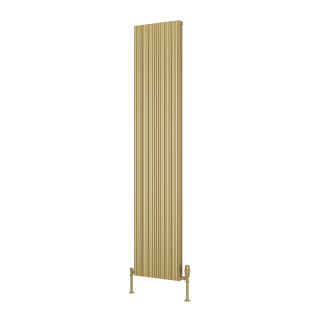 Brass Melvin Aluminium Vertical Designer Radiator