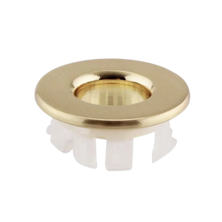 Brushed Brass Round Basin Overflow Cover