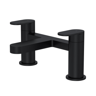 Matt Black Omega Halstatt Bath Filler Tap