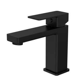 Matt Black Omega Kalk Mono Basin Mixer Tap inc Clicker Waste