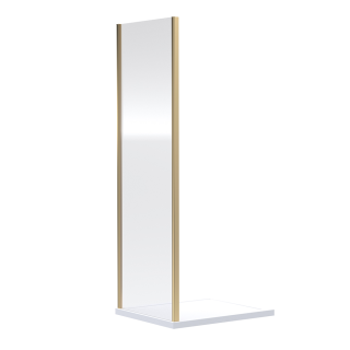 Brushed Brass Omega Shower Side Panel (700mm - 900mm Available)