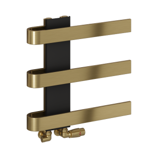 Brushed Brass Panaro Designer Towel Radiator