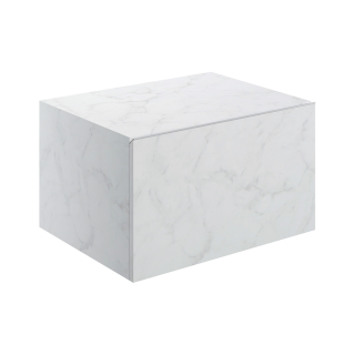 White Marble Natural Wall Hung Storage Drawer
