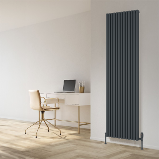 Anthracite Albano Aluminium Vertical Designer Radiator