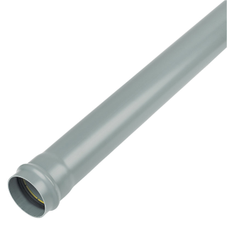 Grey FloPlast Push-Fit 110mm Soil Pipe