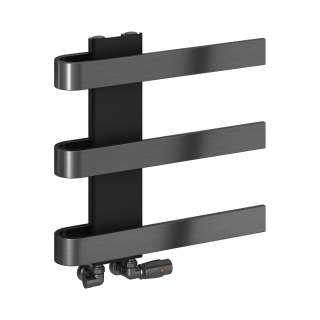 Brushed Gun Metal Panaro Designer Towel Radiator