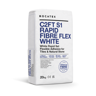C2TE S1 Rapid Set Fibre Flex Tile Adhesive - White