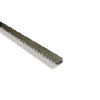 10mm 1-Part End Profile - Chrome - Plastic