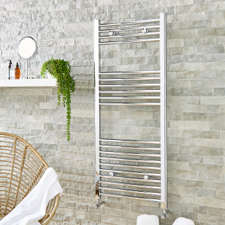 Chrome K-Rail 22mm Towel Radiator