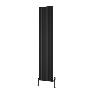 Black Melvin Aluminium Vertical Designer Radiator