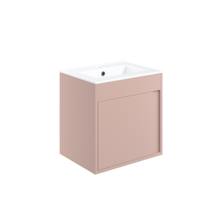 Matt Antique Rose Wall Hung Elements Vanity Unit