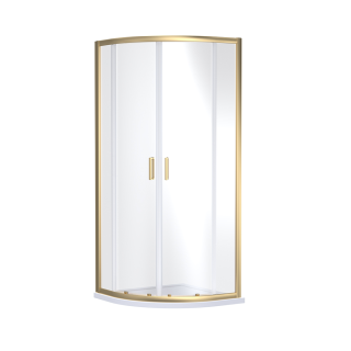 Brushed Brass Omega Quadrant Shower Enclosure (800mm - 900mm Available)