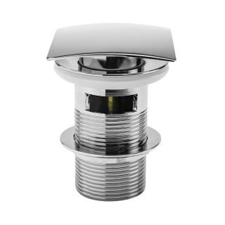 Chrome Square Slotted Waste Clicker Basin Waste Basin Wastes (Choice of Colours & Waste Types)