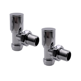 Chrome Angled Towel Radiator Valves