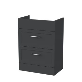 Soft Black 2 Drawer Fable Shaker Fitted Furniture Vanity Unit