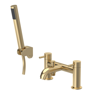 Brushed Brass Omega Cartegena Bath Shower Mixer Tap