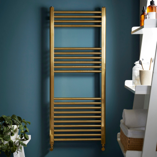 Brushed Brass K-Rail 22mm Towel Radiator