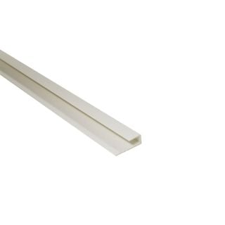 8mm 1-Part End Profile - White - Plastic