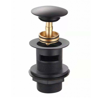 Black Round Slotted Waste Easy Clean Basin Waste Basin Wastes (Choice of Colours & Waste Types)