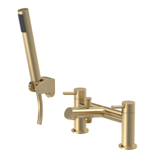 Brushed Brass Omega Navala Bath Shower Mixer Tap