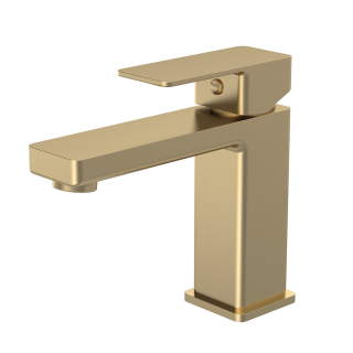 Brushed Brass Omega Kalk Mono Basin Mixer Tap inc Clicker Waste