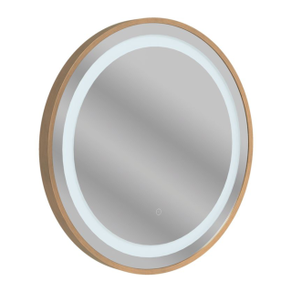 Brushed Bronze Halo 600mm Round Front-Lit LED Mirror