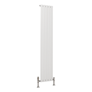 White Gloss Vertical Single Thekla Flat Panel Designer Radiator