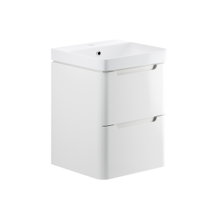 Wall Hung White Gloss Lambra Vanity Unit (Available in 500mm to 800mm)