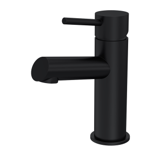 Matt Black Omega Navala Mono Basin Mixer Tap inc Clicker Waste