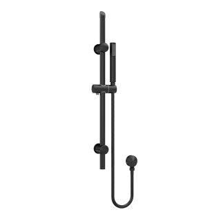 Matt Black Round Shower Slide Rail Kit
