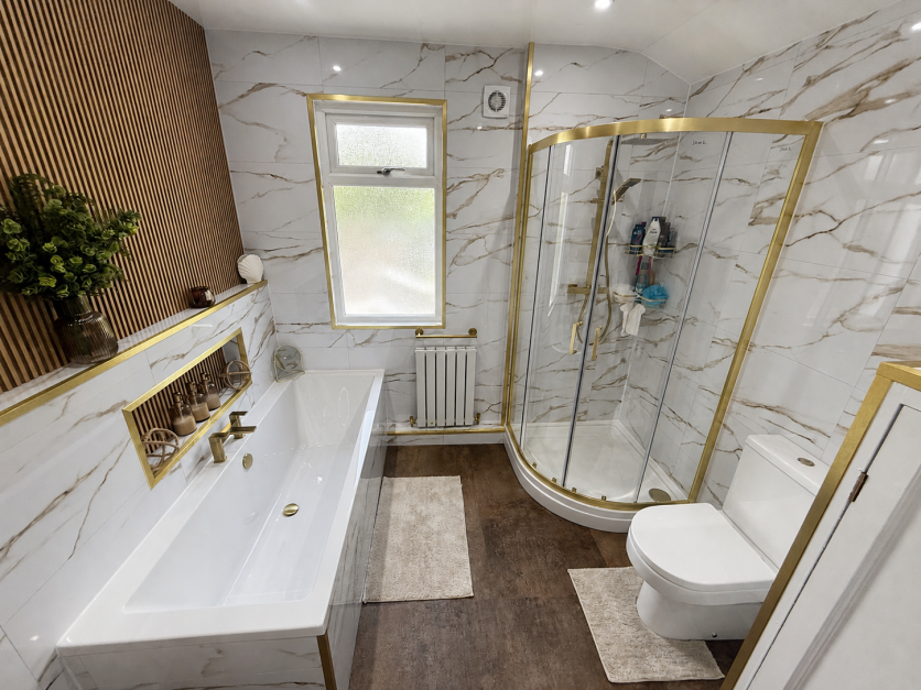 Brushed Brass Main Bathroom Supplied in Hartlepool