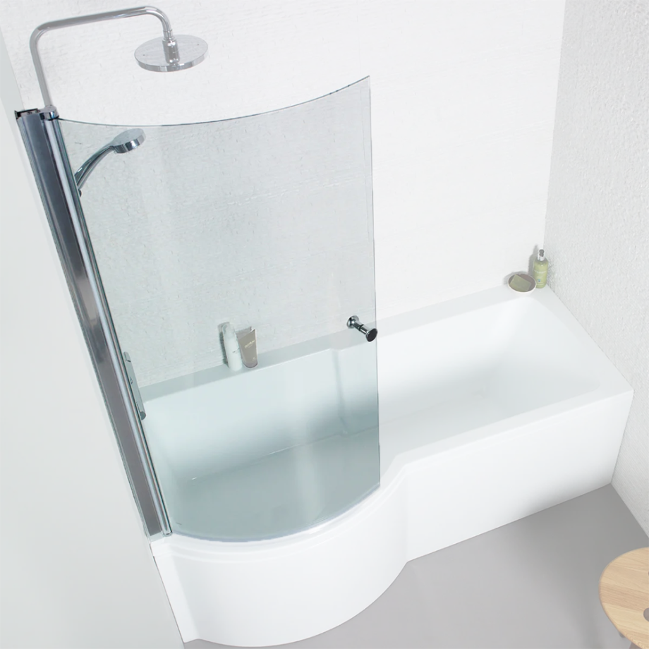 Oblique P-Shaped Shower Bath Screen
