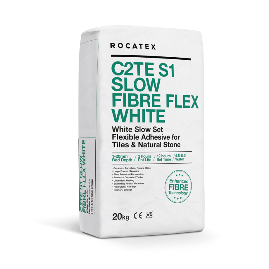 C2TE S1 Slow Fibre Flex Tile Adhesive - White
