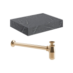 Natural Wall Hung Basin Shelf