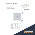 K-Vit Low Profile Square Shower Trays (700mm to 1000mm Available)