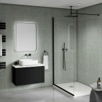 Norfolk Grey Beige Tile Effect Bathroom Wall Cladding - 8mm - 500mm x 2700mm