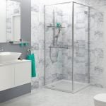 Winter Marble Tile Effect PVC Bathroom Cladding - 250mm x 2650mm