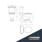 Traditional Close Coupled Toilet