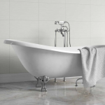 Devon Cream Tile Effect Bathroom Wall Cladding - 8mm - 500mm x 2700mm