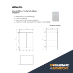 Atlantis Waterproof Vanity Unit (Available in 500mm & 600mm)