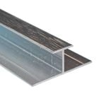 10mm H Join - Brushed Metal - Metal