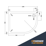 Omega Offset Quadrant Stone Shower Tray (Right & Left Hand Available)